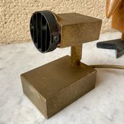 Halogen spot lamp solid brass modernist vintage design 70s