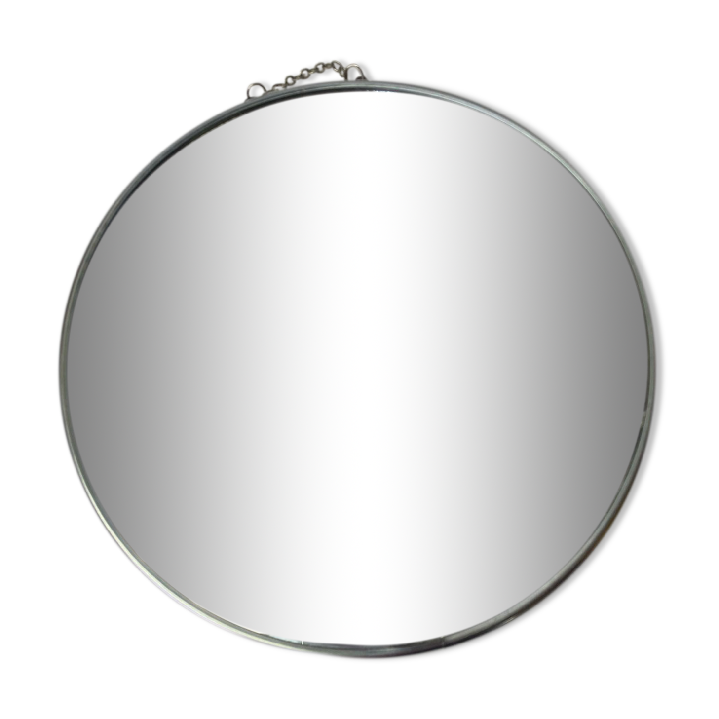 Round vintage barber mirror