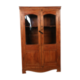Ancienne vitrine bibliothèque art déco en teck birman