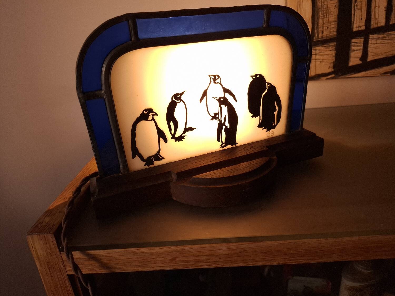 Art Deco glass lamp