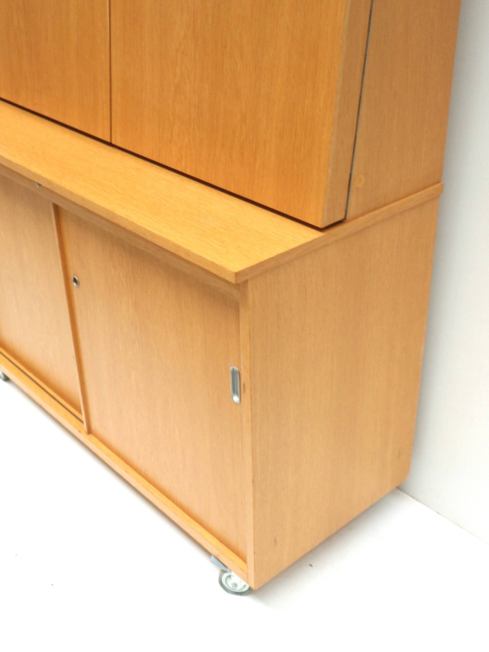 Unique vintage cupboard / sideboard / bookcase made in the 1970s