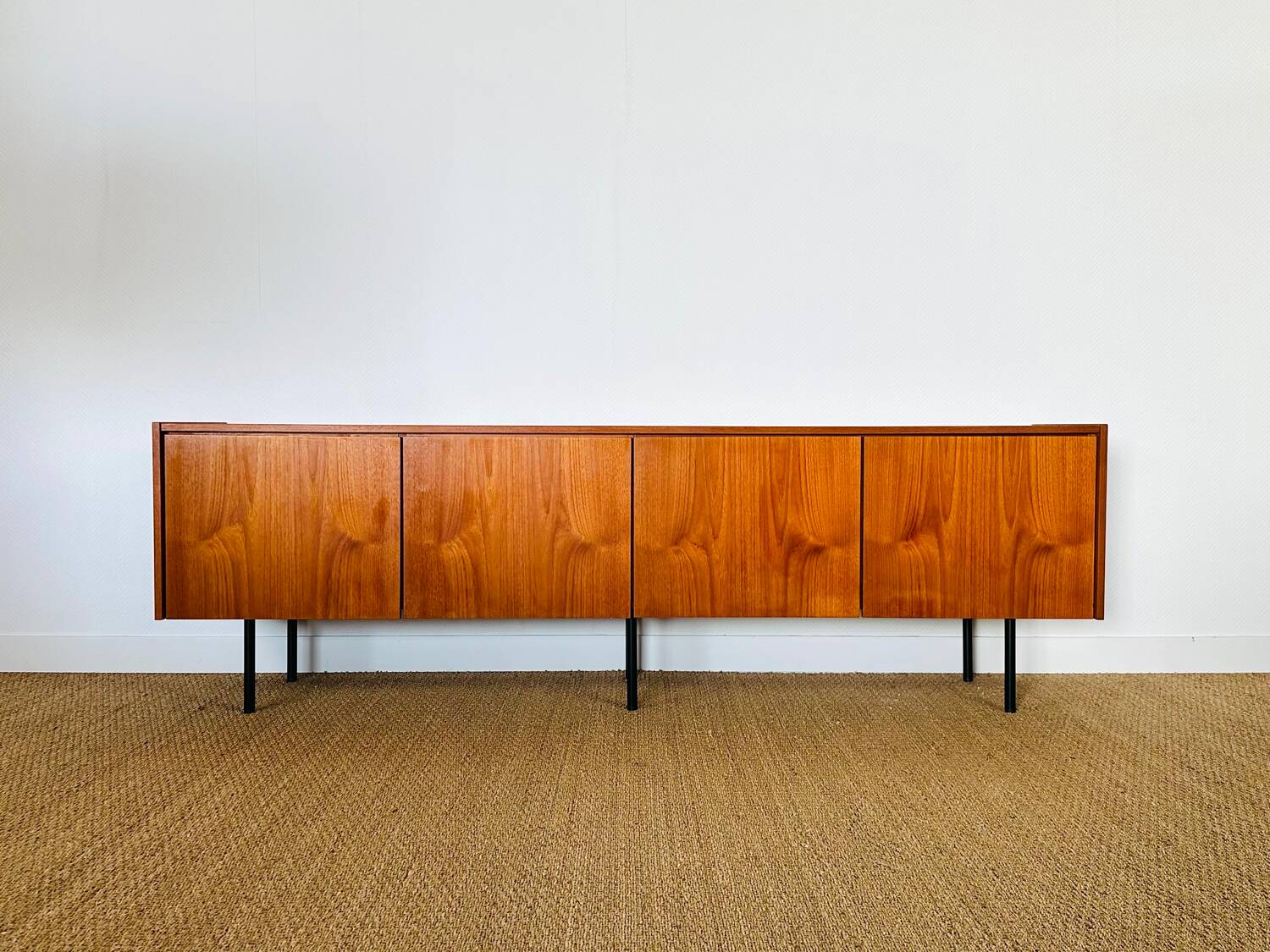 1960s minimalist Scandinavian teak sideboard