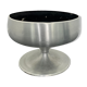 Flowers aluminum round pot, 1970 s