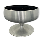 Fleur en aluminium pot rond, années 1970