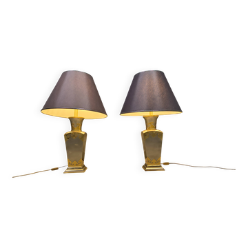 Lampes de table en étain vintage, années 1970 - ensemble de 2