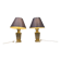 Lampes de table en étain vintage, années 1970 - ensemble de 2