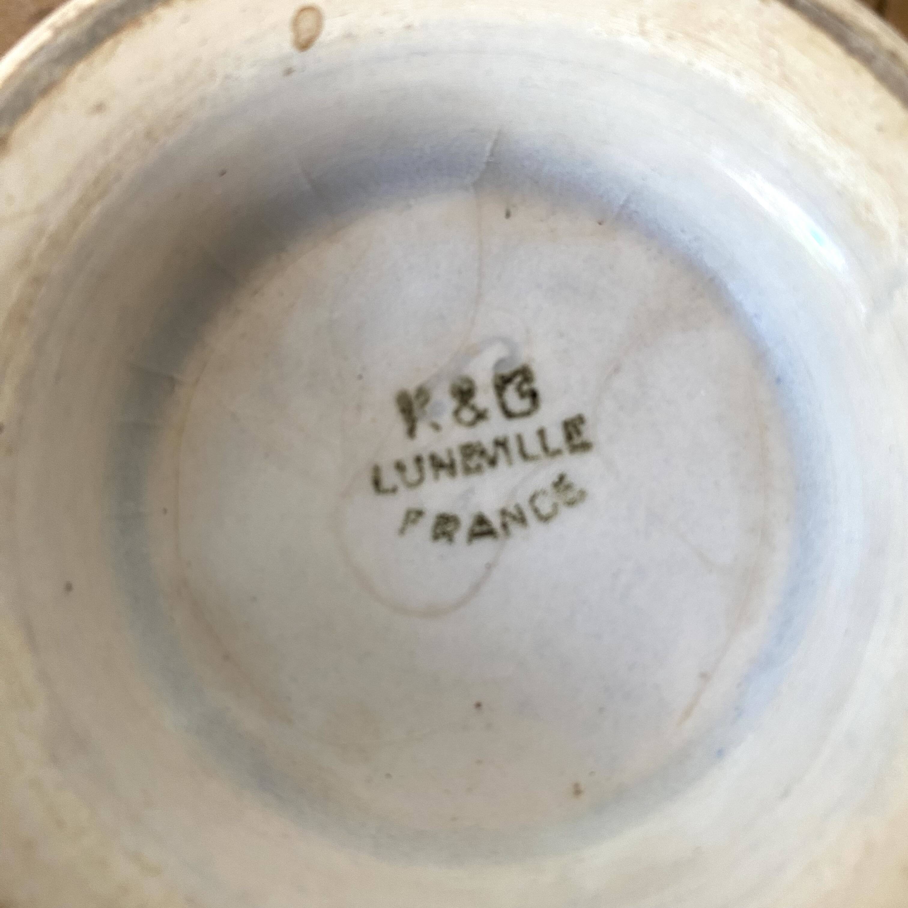 Antique Luneville France K&G bowl