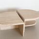 Italian midcentury travertine marble coffee table of two pieces, 1970s