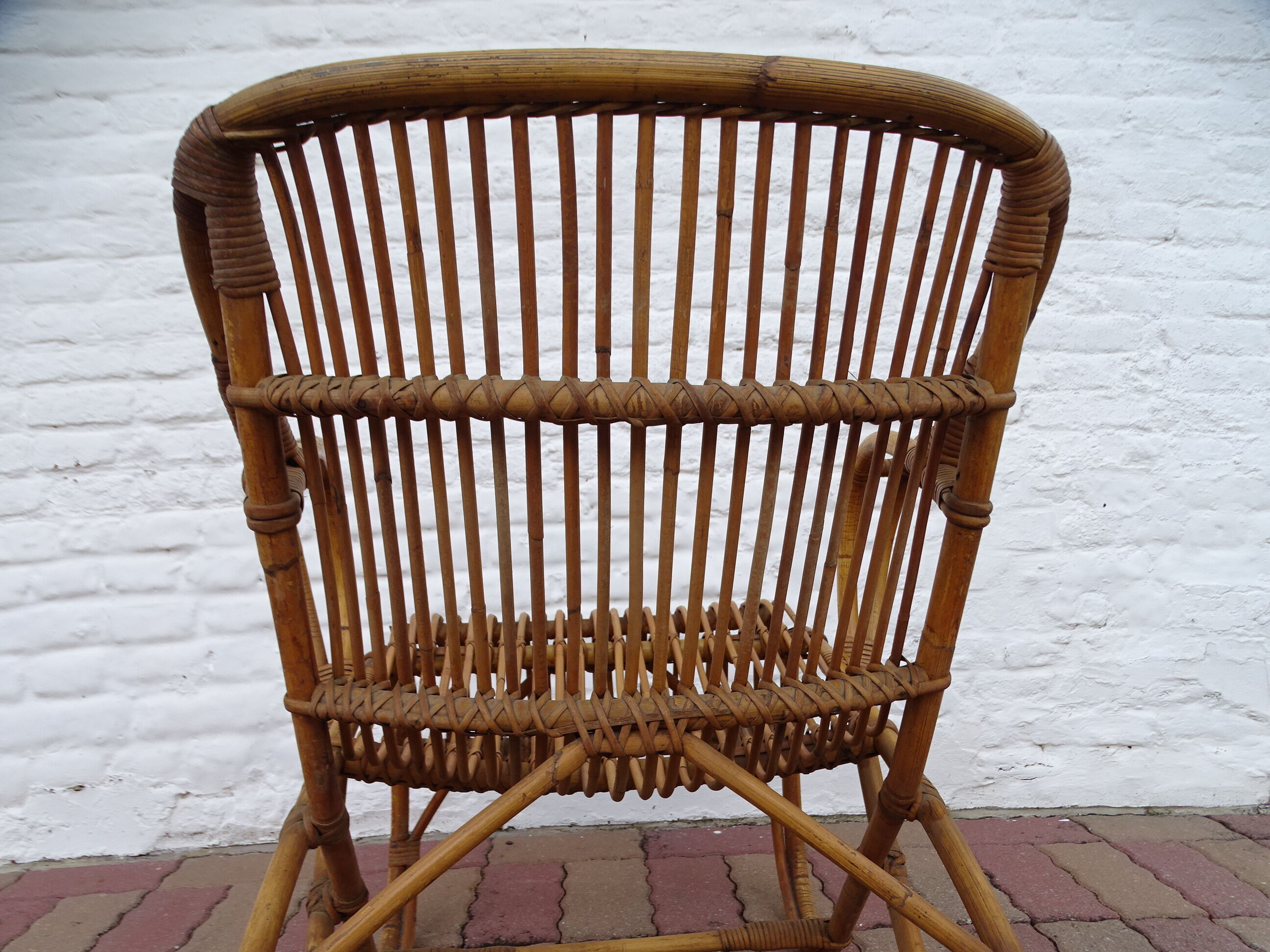Vintage rattan armchair