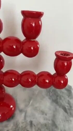Swedish Mid Century Five-Arm Bobbin Candle Holder