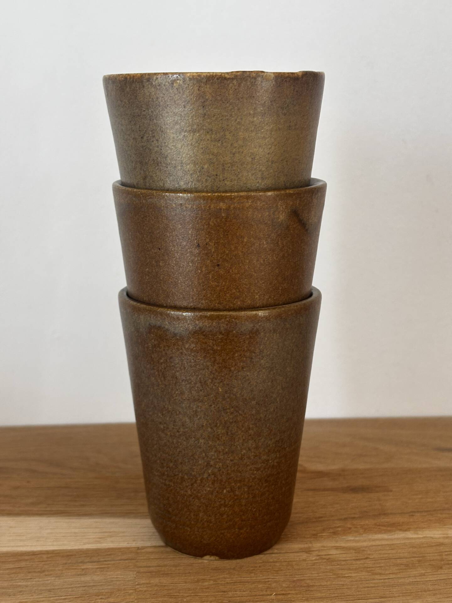 Set of 6 stoneware tumblers from Digoin.