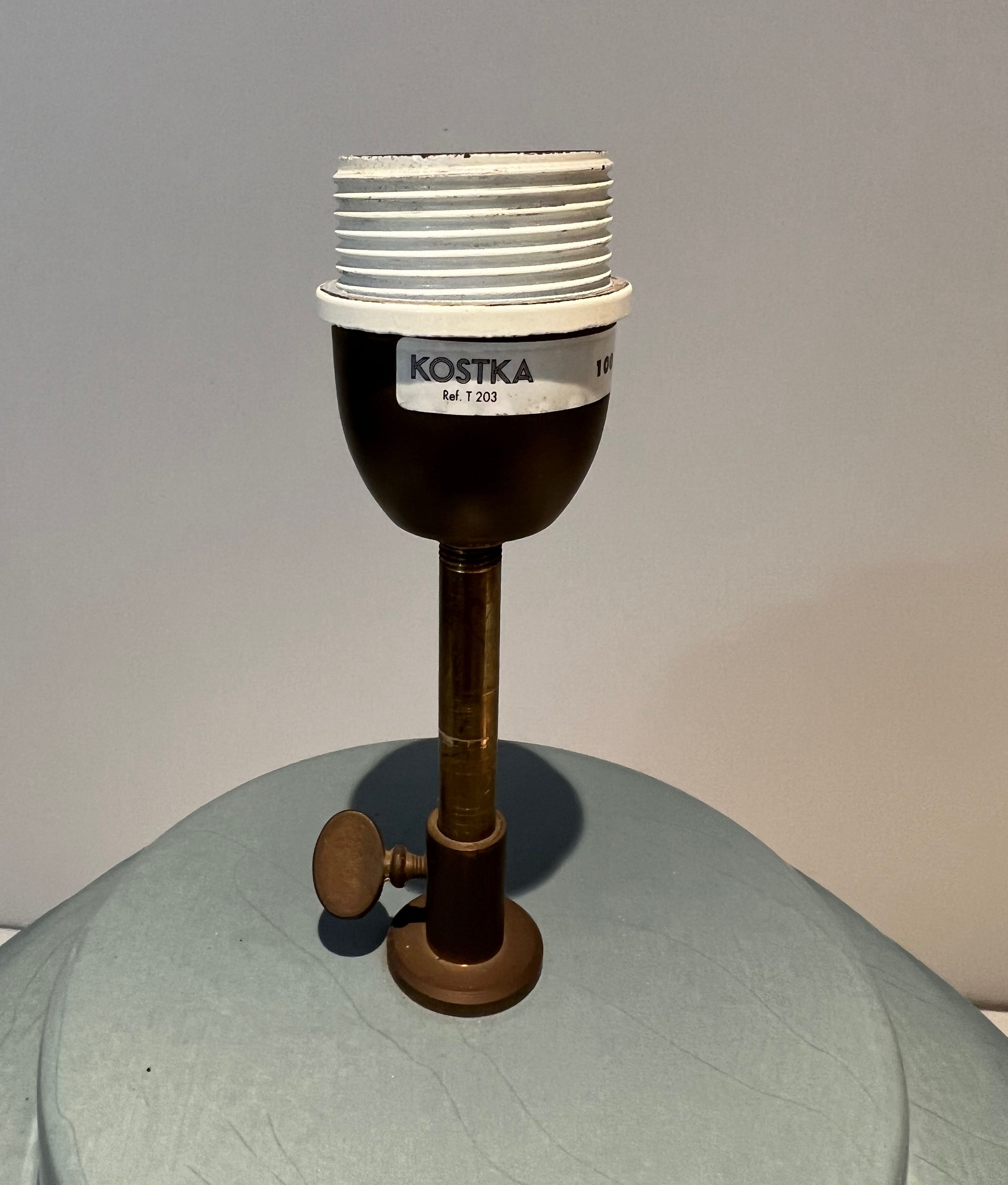 Blue ceramic lamp by Kosta