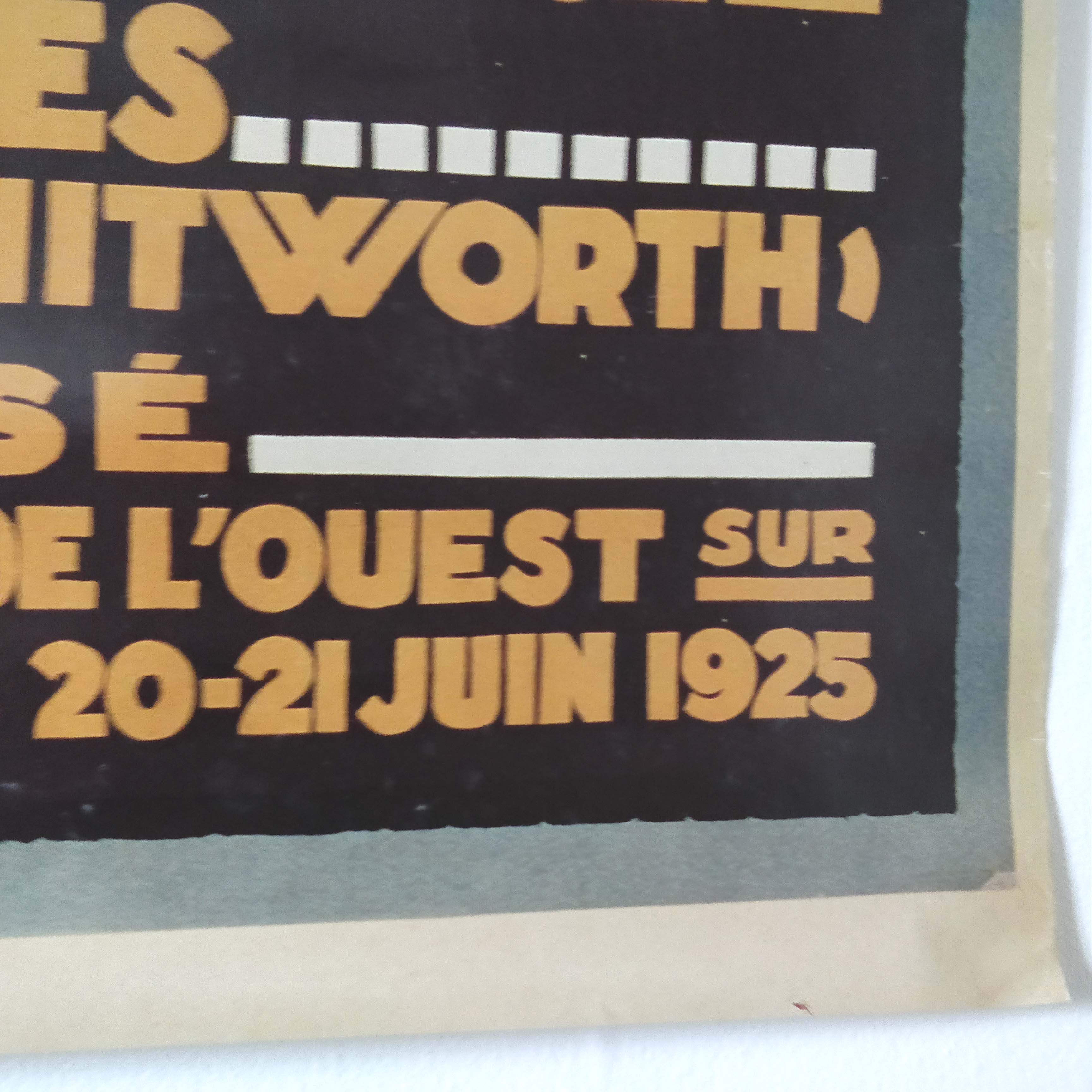 24-hour poster of Le Mans Automobiles 1925