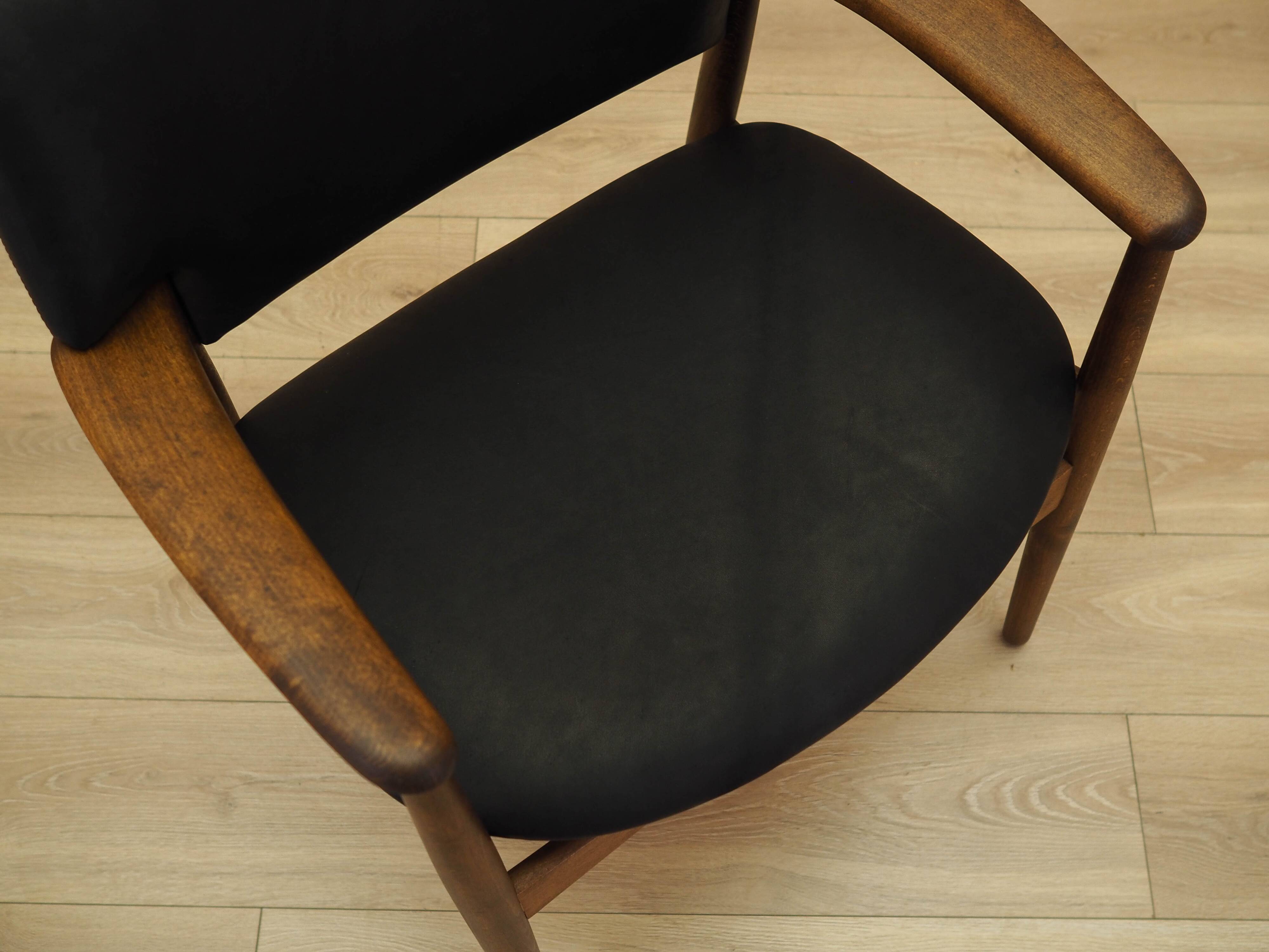 Larsen & Madsen Oak Lounge Chair for Fritz Hansen, 1970s