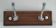 Patinated solid oak coat rack and vintage aluminum hooks