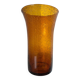 Large amber bubble glass vase from the 60s