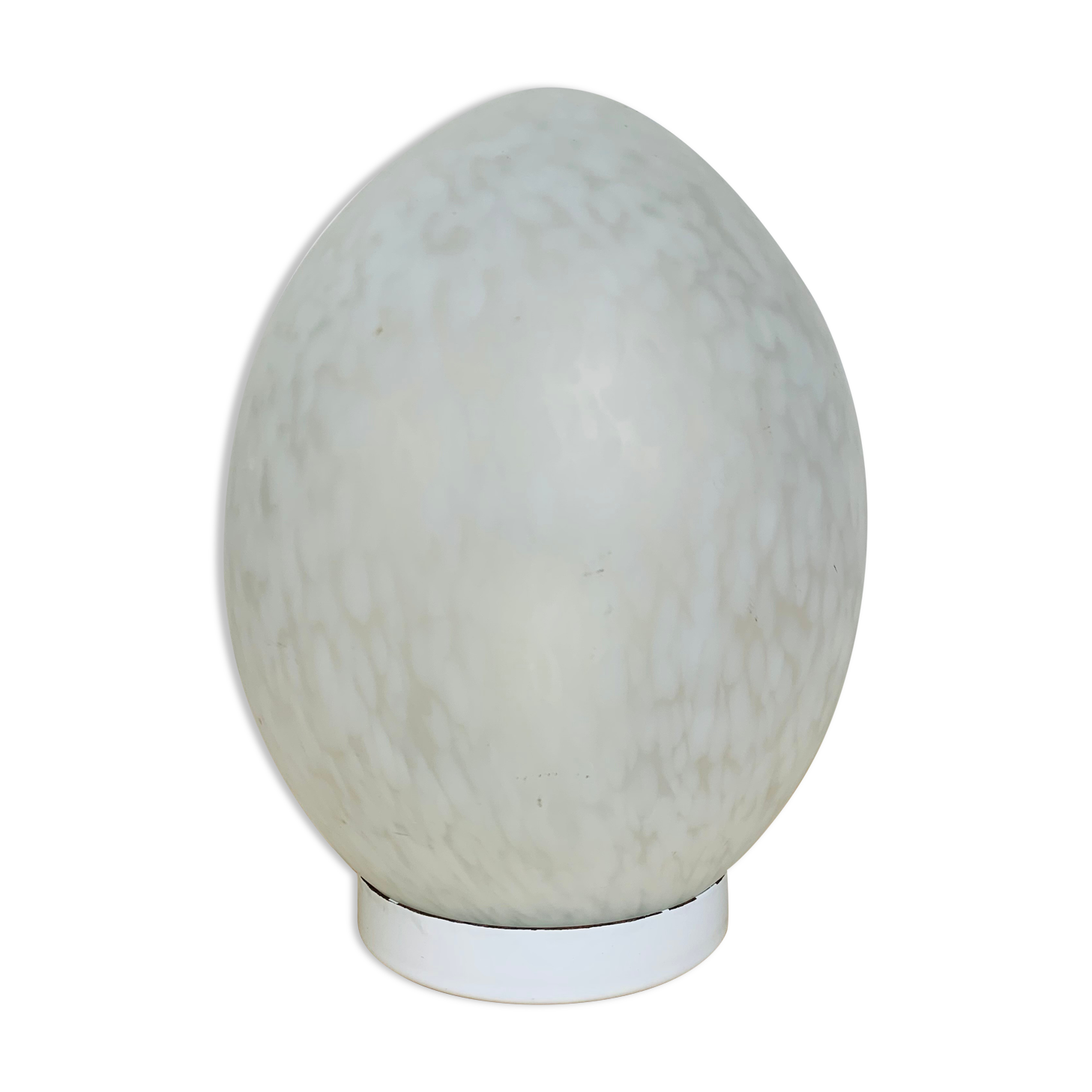 Domec egg lamp, speckled glass from Vianne, 70s
