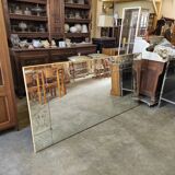 Antique Venetian brasserie mirror in eglomisé glass