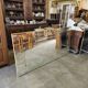 Antique Venetian brasserie mirror in eglomisé glass