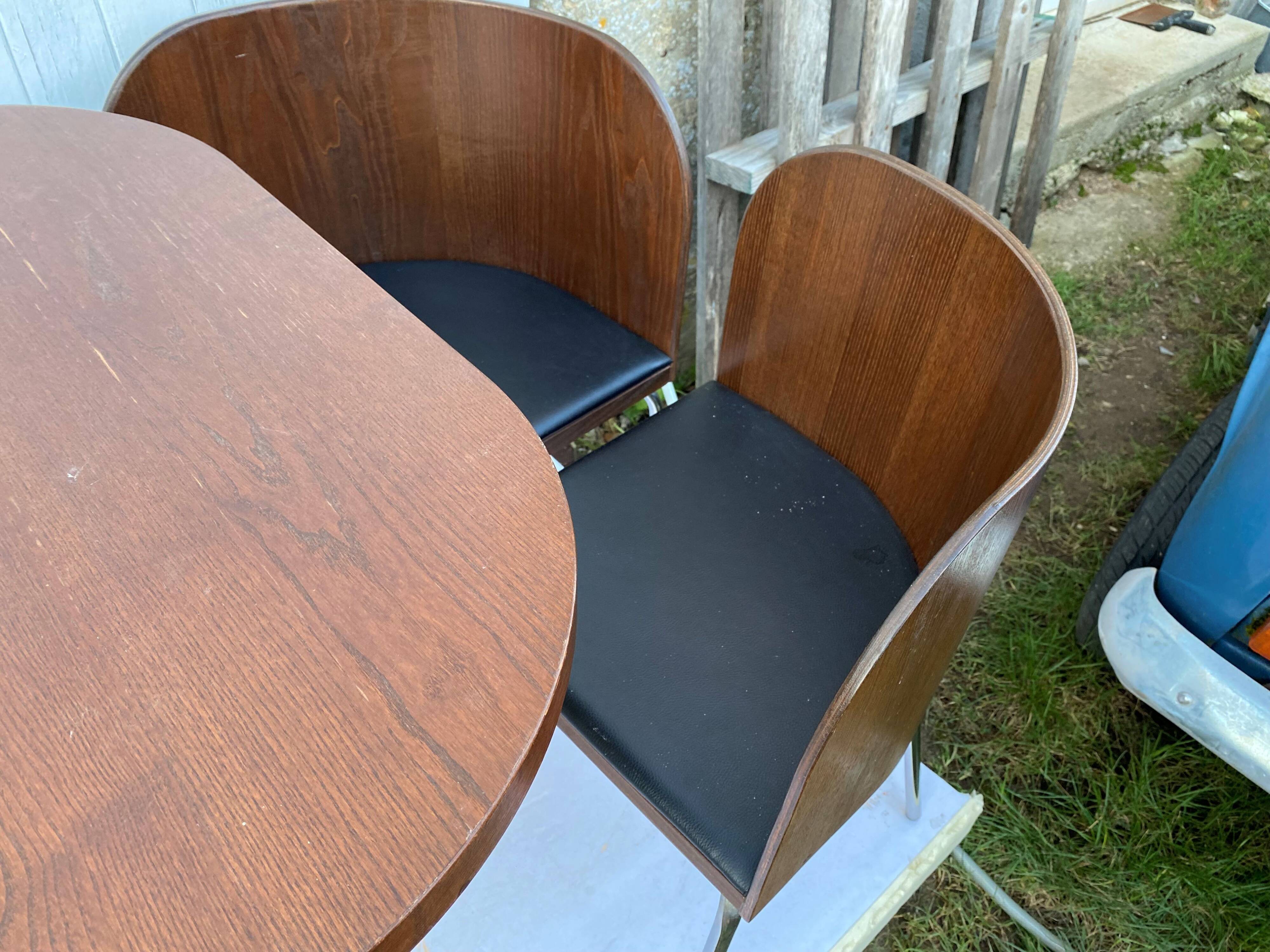 Fusion model table and 4 chairs set by Sandra Kragnert for Ikea Swedish 1970s