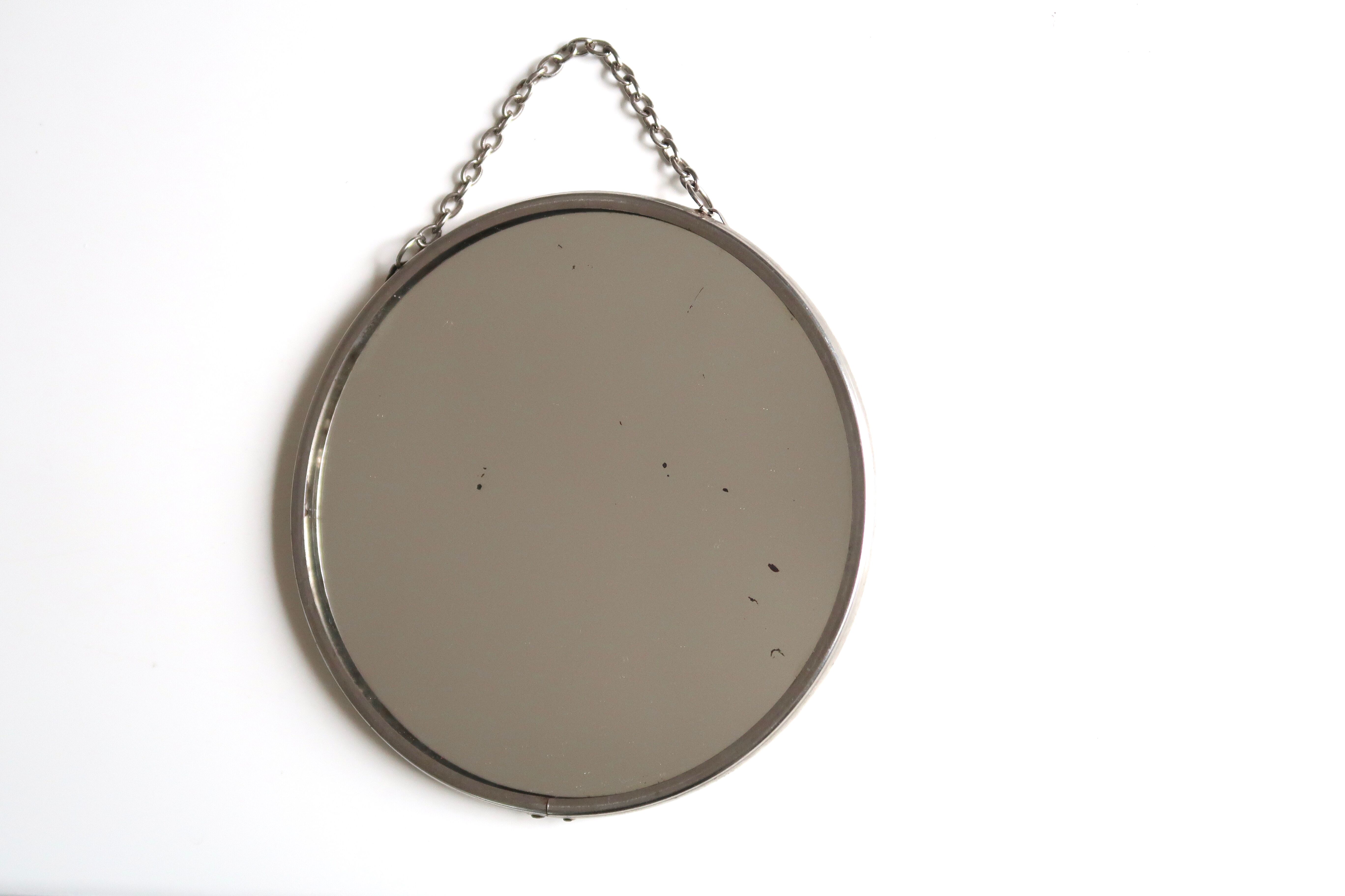 Round barber mirror, 50s