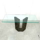 Console en marbre noir par Cattelan Italie, 1980