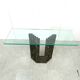Vintage black marble console table by Cattelan Italy, 1980s