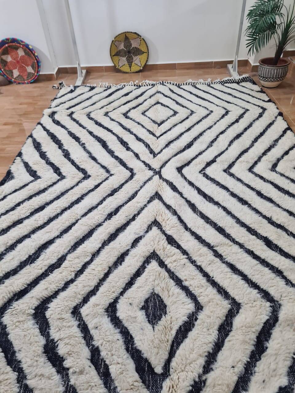 Handmade wool Berber rug 300X200 cm