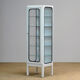 Vintage iron and glass medical cabinet, 1970s