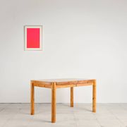 Table et 6 fauteuils brutalistes, Rainer Daumiller, Danemark, années 70