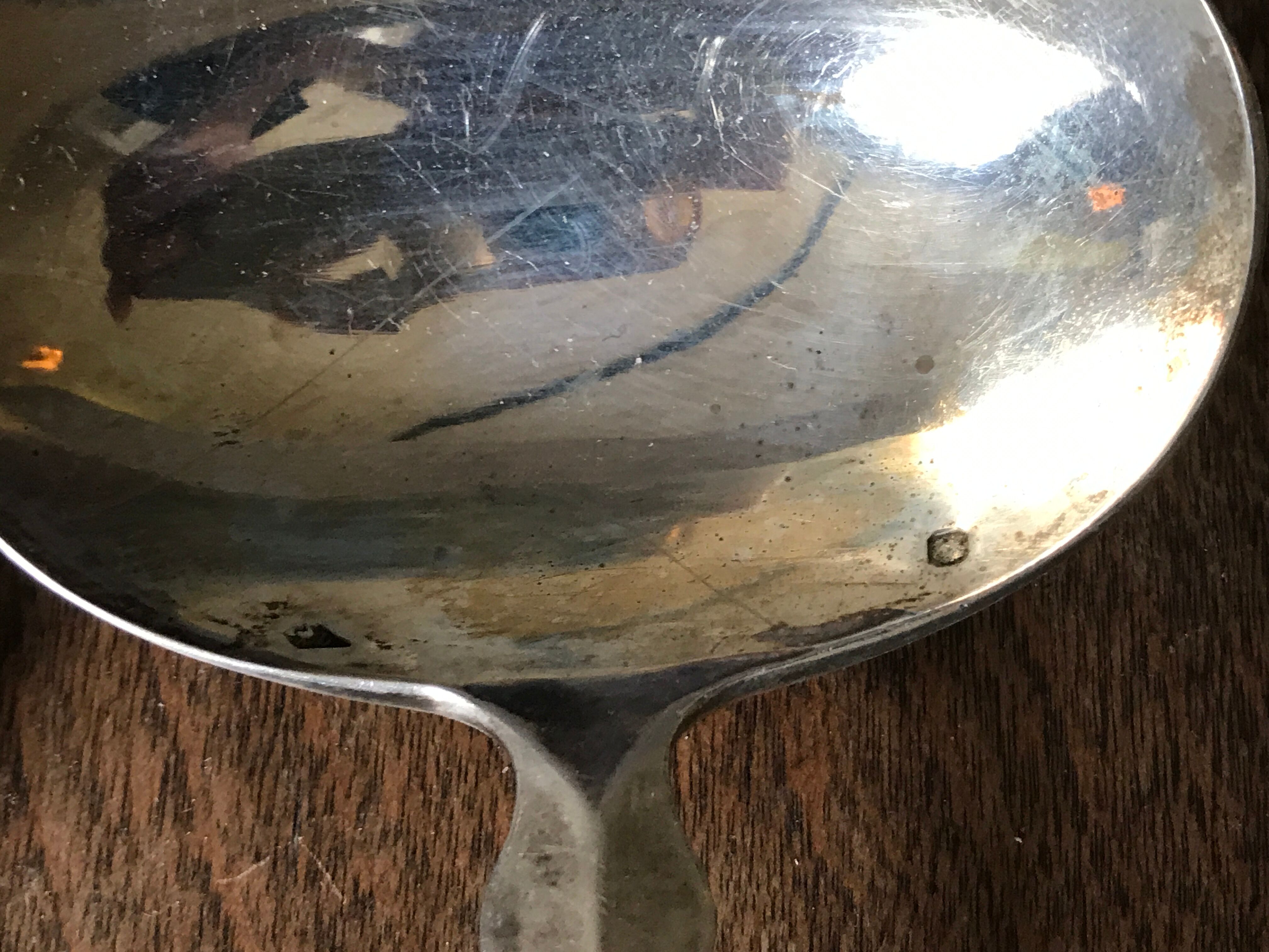 Service to mignardises in massive agent, 5 pieces. Debain hallmark, Alphonse "A goose D"