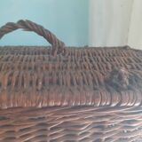 Wicker basket, rectangular - Used for racing - with tilting lid