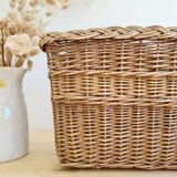 Rattan planter basket