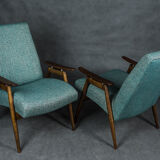 Pair of Jaroslav Smidek chairs model 6950, Vintage Czech 1960s