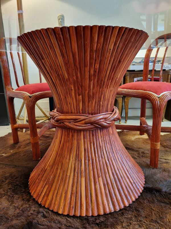 Table & chaises Maugrion Roche Bobois 1980