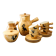 Ceramic coffee set imitation wood Grandjean-Jourdan Vallauris