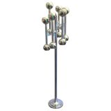 Lampadaire Space Age chromé, Italie 1970