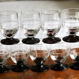 Set of 8 antique cut glass goblets