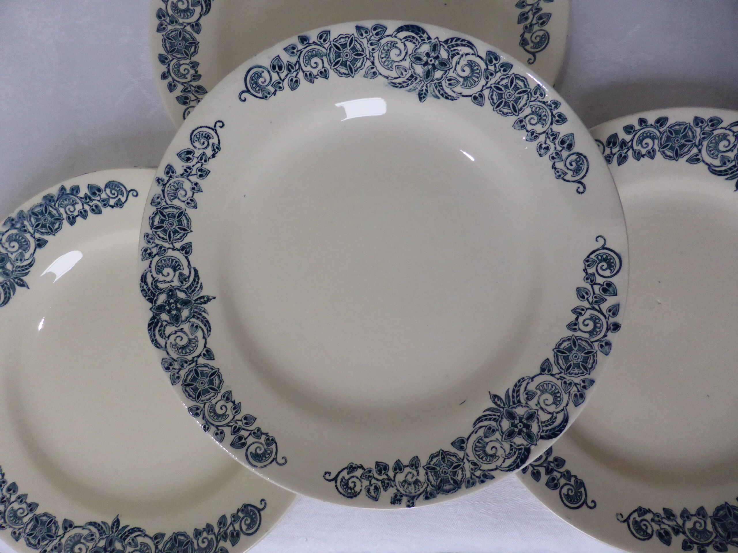 4 vintage flat plates in iron earth from Longchamp model Alesia 211208