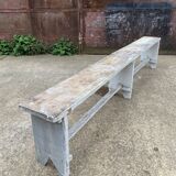 Solid wood bench