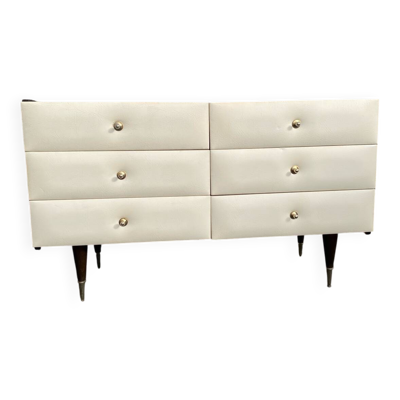 Coiffeuse 6 tiroirs vintage 1960-1970 roger landault
