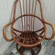 Fauteuil pivotant en bambou des années 70