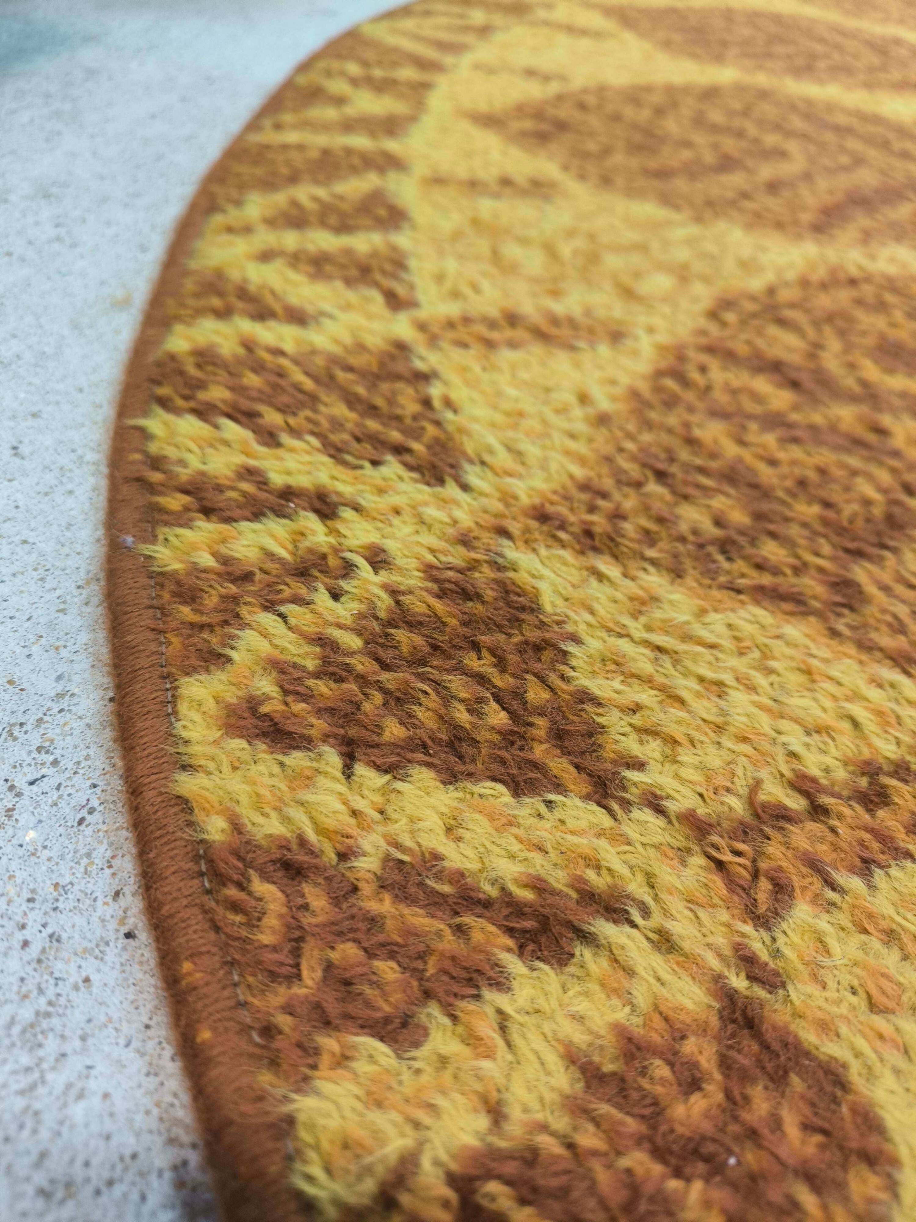 Tapis rond vintage des années 70 style Desso
