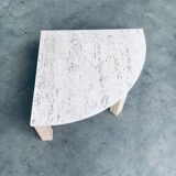 Mid-Century Modern Travertine Edge Side Table, Italy, 1970s