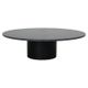 Mid-century  granite stone round coffee table, 1970's italy