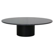 Mid-century  granite stone round coffee table, 1970's italy