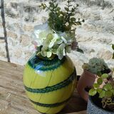 Vase en verre soufflé bicolore 70'