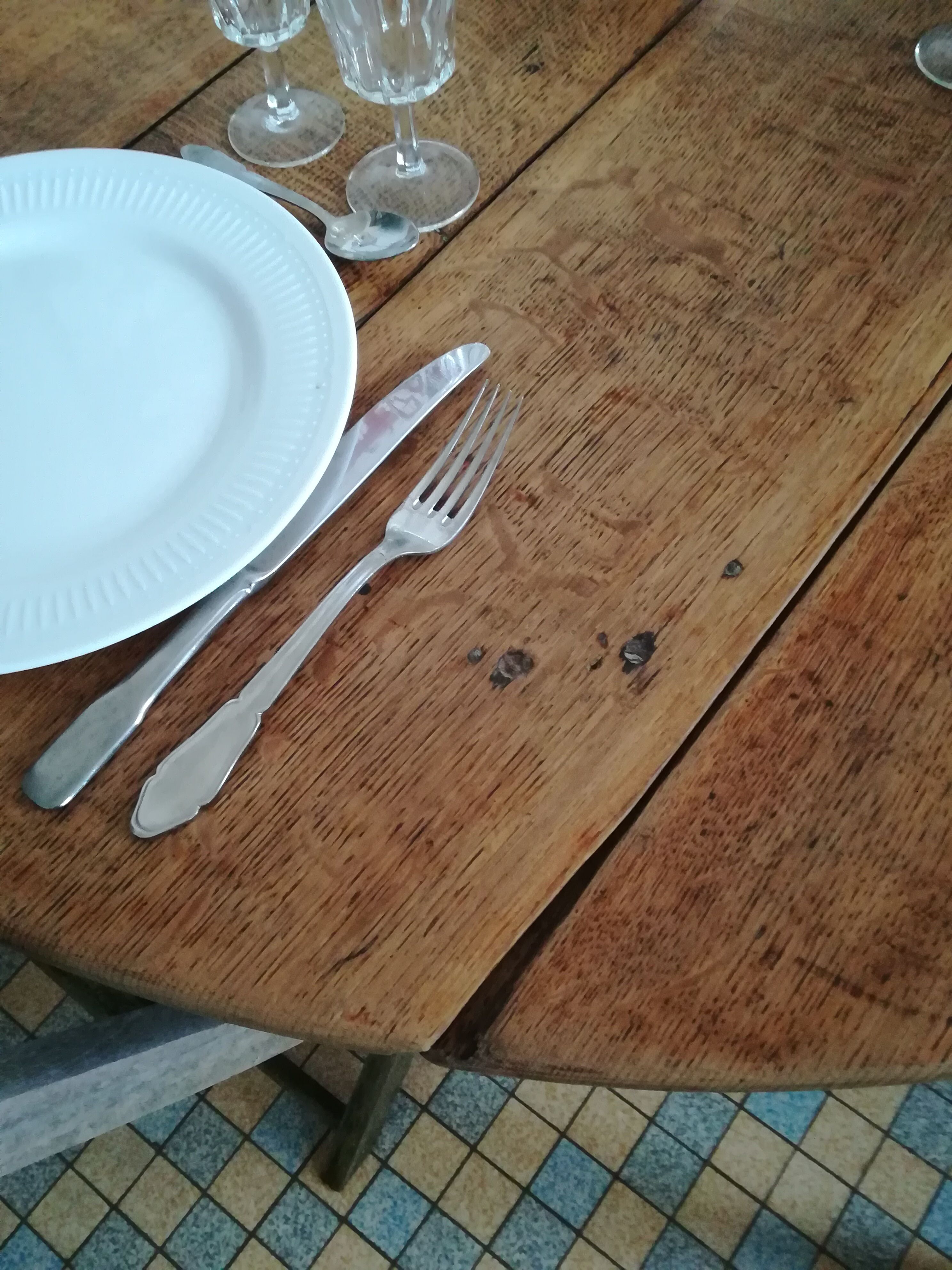 Table de ferme, à volets