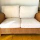 Antique 2-seater rattan sofa from the 70s