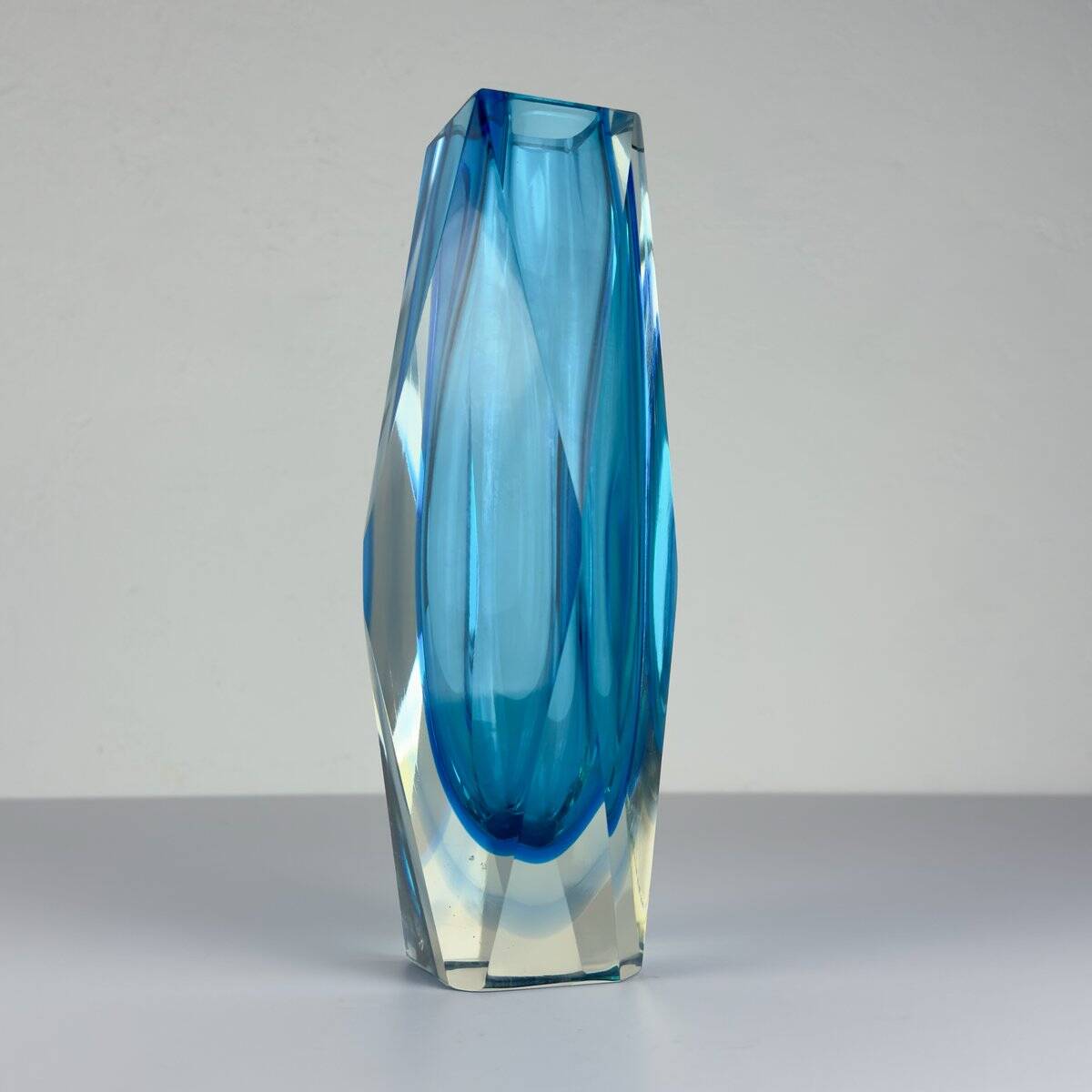 Blue Sommerso vase in Murano glass, 1970s